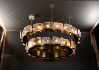 Wired-FL2022063-Double Ring 2 Tier Selenite Pendant