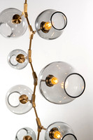 Vault-Sahan Brass Clear Smoke Glass - on White